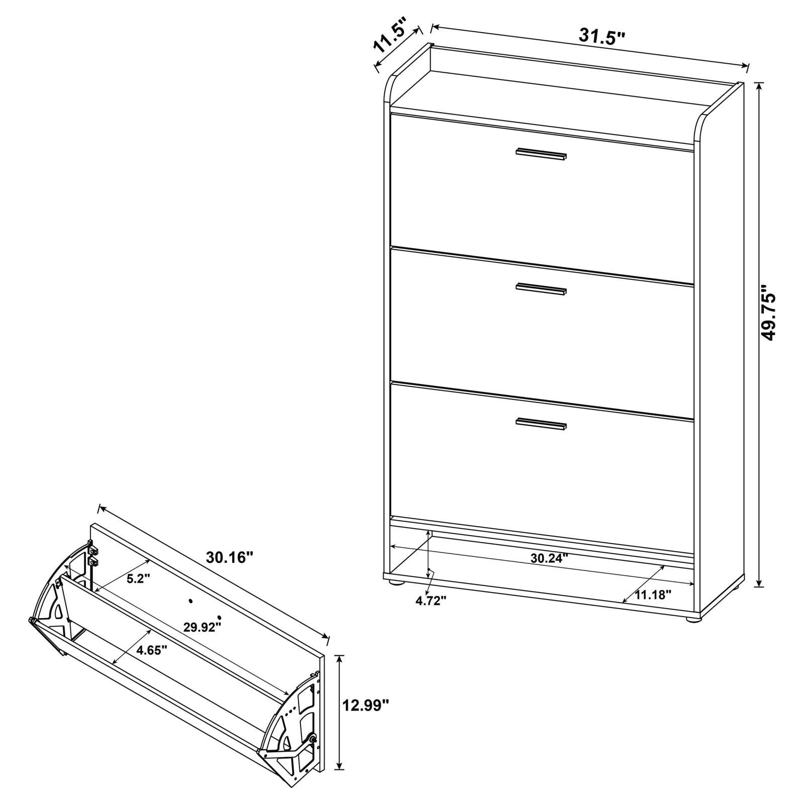 Denia cabinet placed next to wall with baseboard