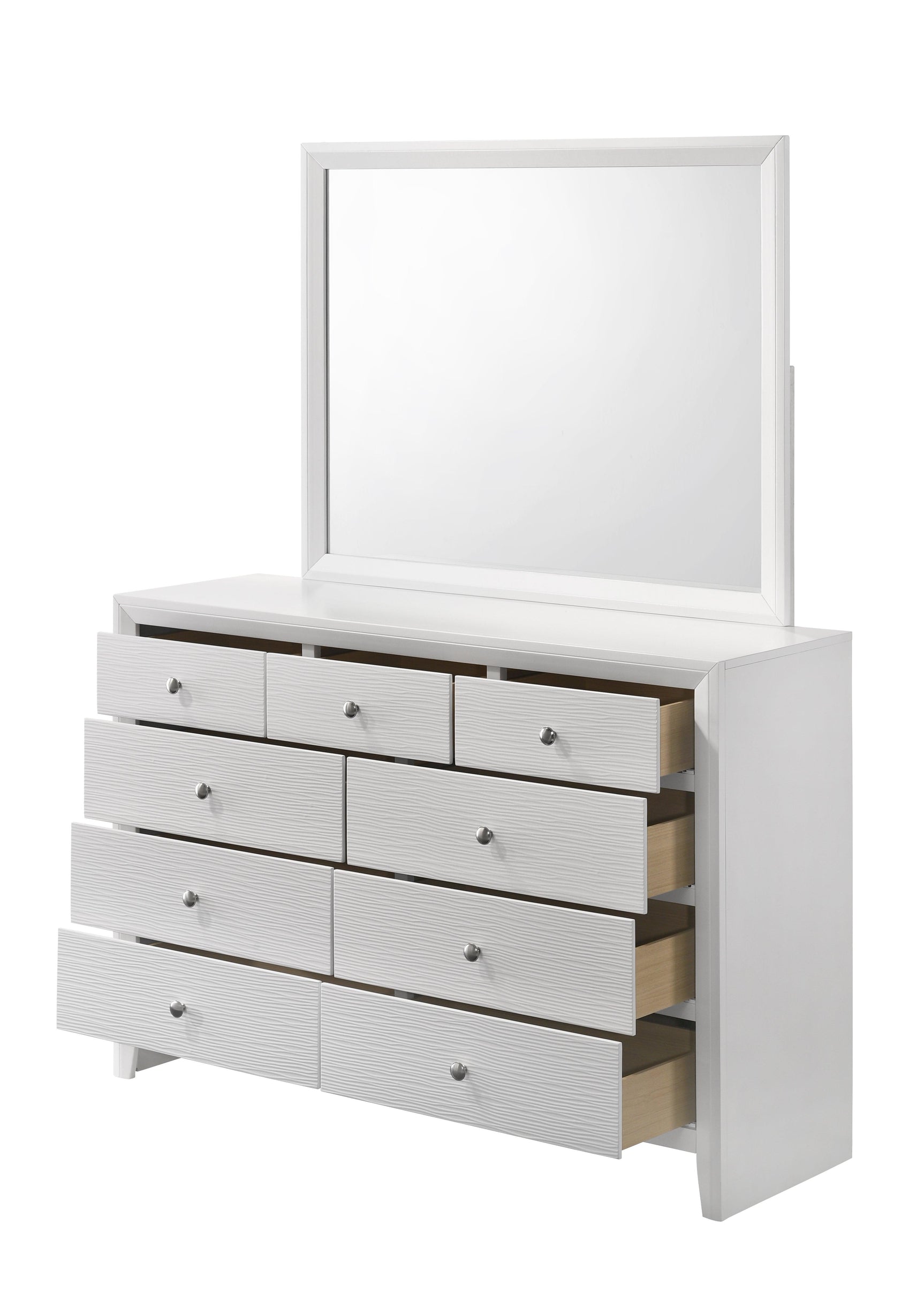 Denker Evan White Full Bed - showing bed slats