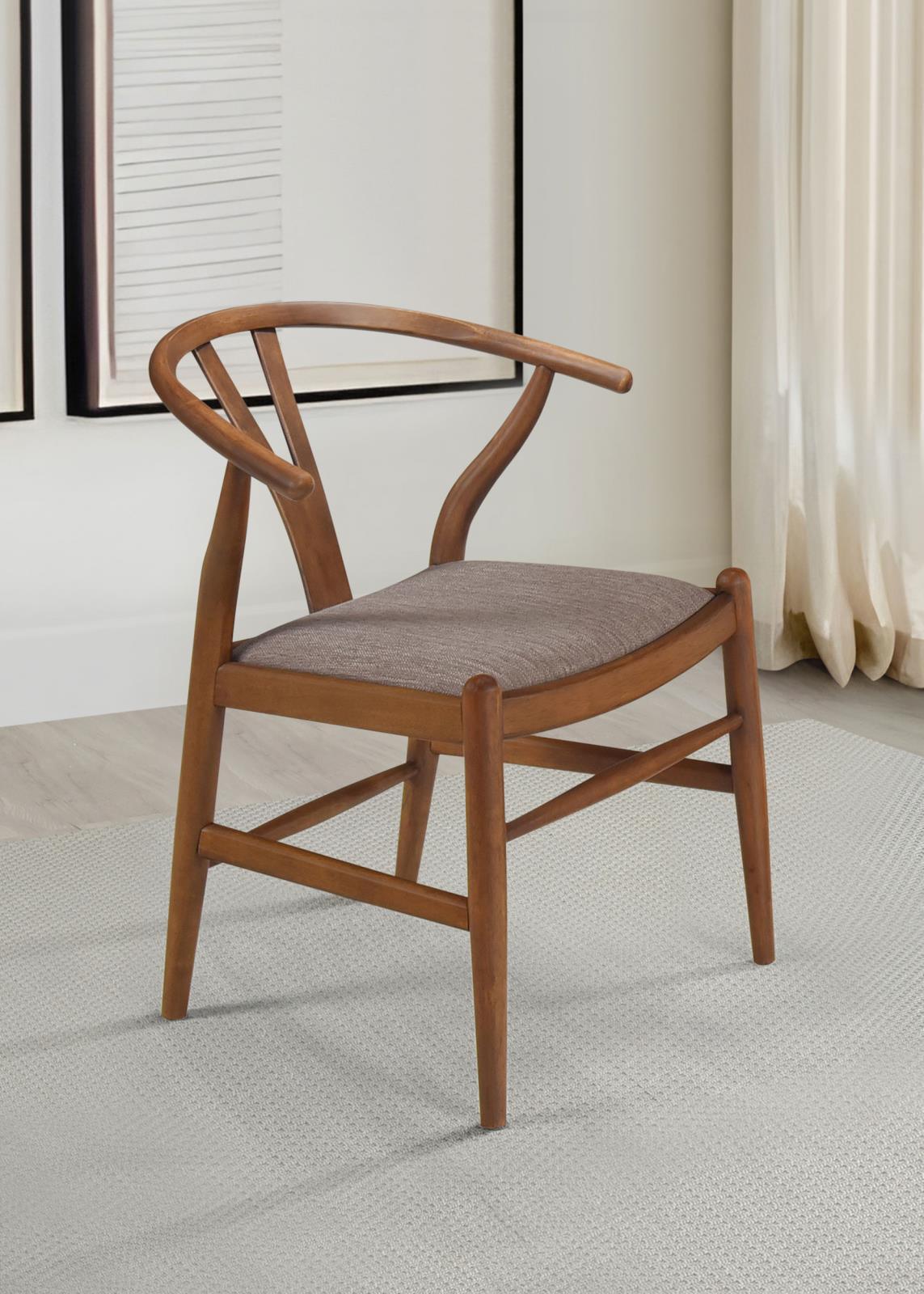 Dinah Dining Side Chair walnut brown angle view