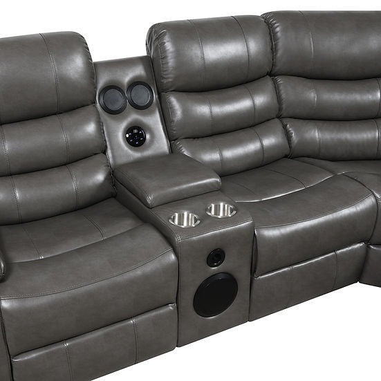 Center console with cup holders and storage