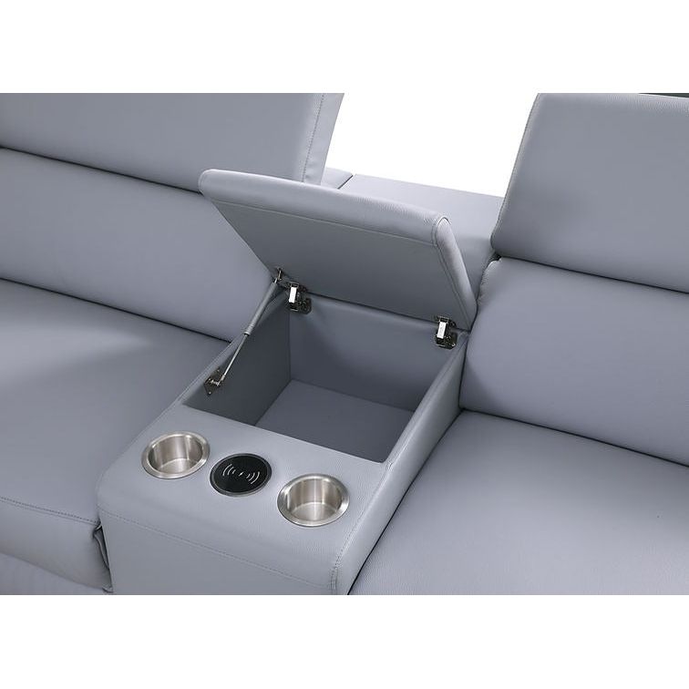 Picasso Light Gray 6-Piece Power Reclining Sectional