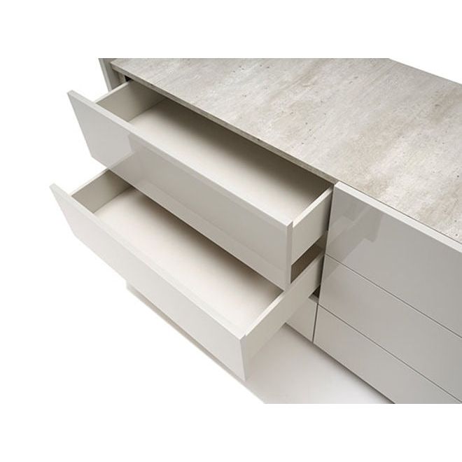 Top view of Erika Gray Nightstand showing surface area