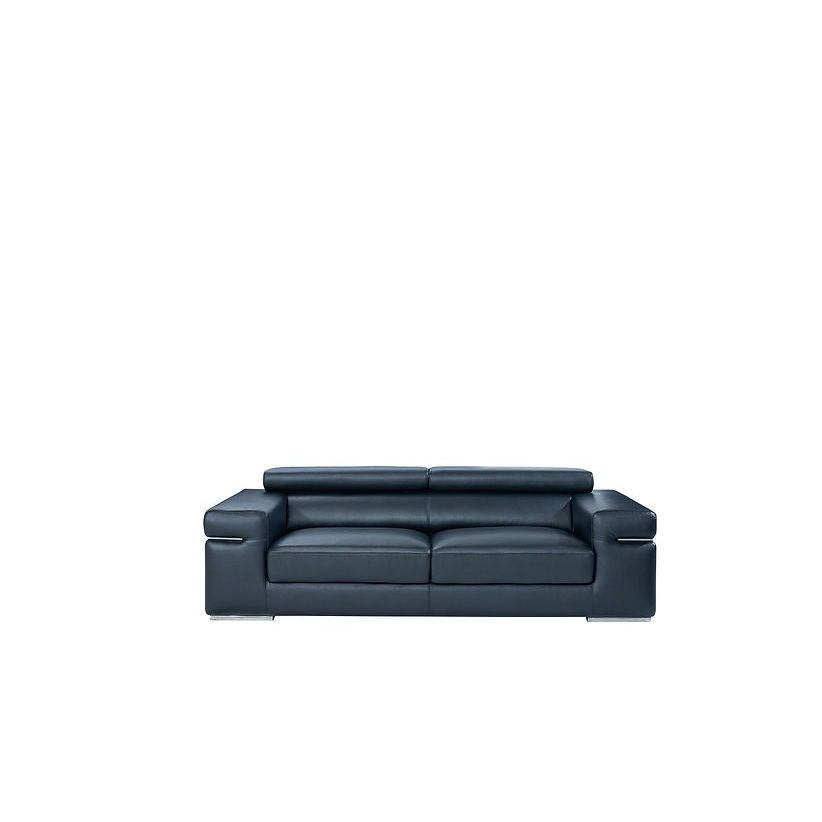 Soho Black Italian Leather Match Sofa, Loveseat, and Chair Set view 9