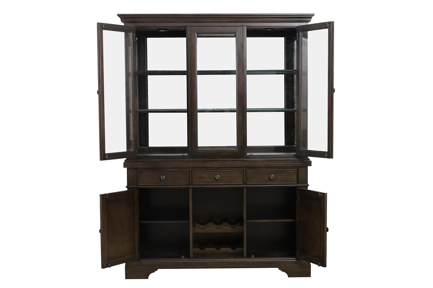 Reid Neutral Fabric Rectangular Dining Room Set side view