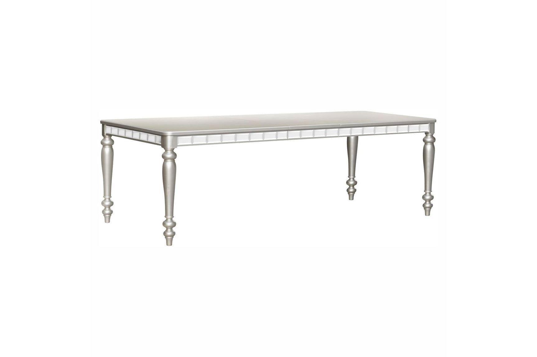 Orsina Pearl Faux Leather Rectangular Dining Room Set main view