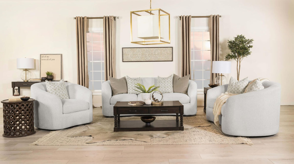 Rainn Boucle Upholstered Sloped Arm Sofa Latte — product image 13