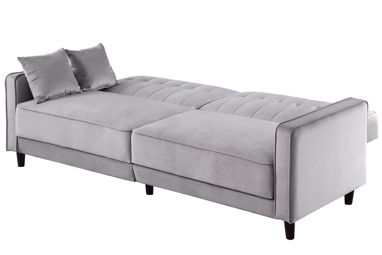 Folded Cozy Grey Sofa Bed showing bed configuration