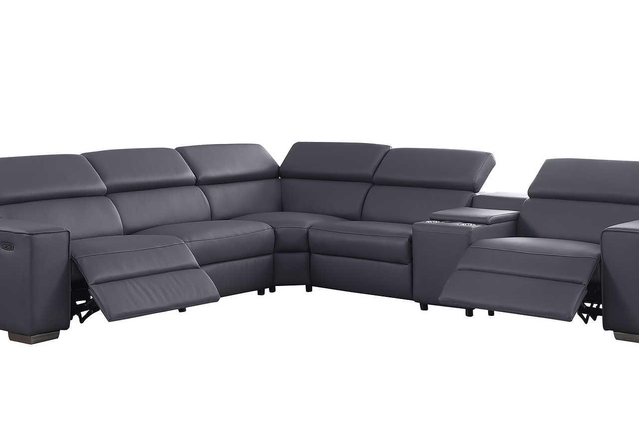 Picasso Dark Gray 6-Piece 2 Power Reclining Sectional