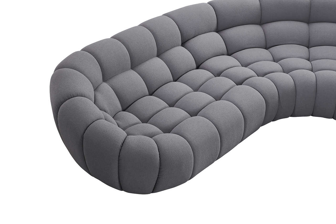 Fabric detail of Bubbles Gray sectional sofa