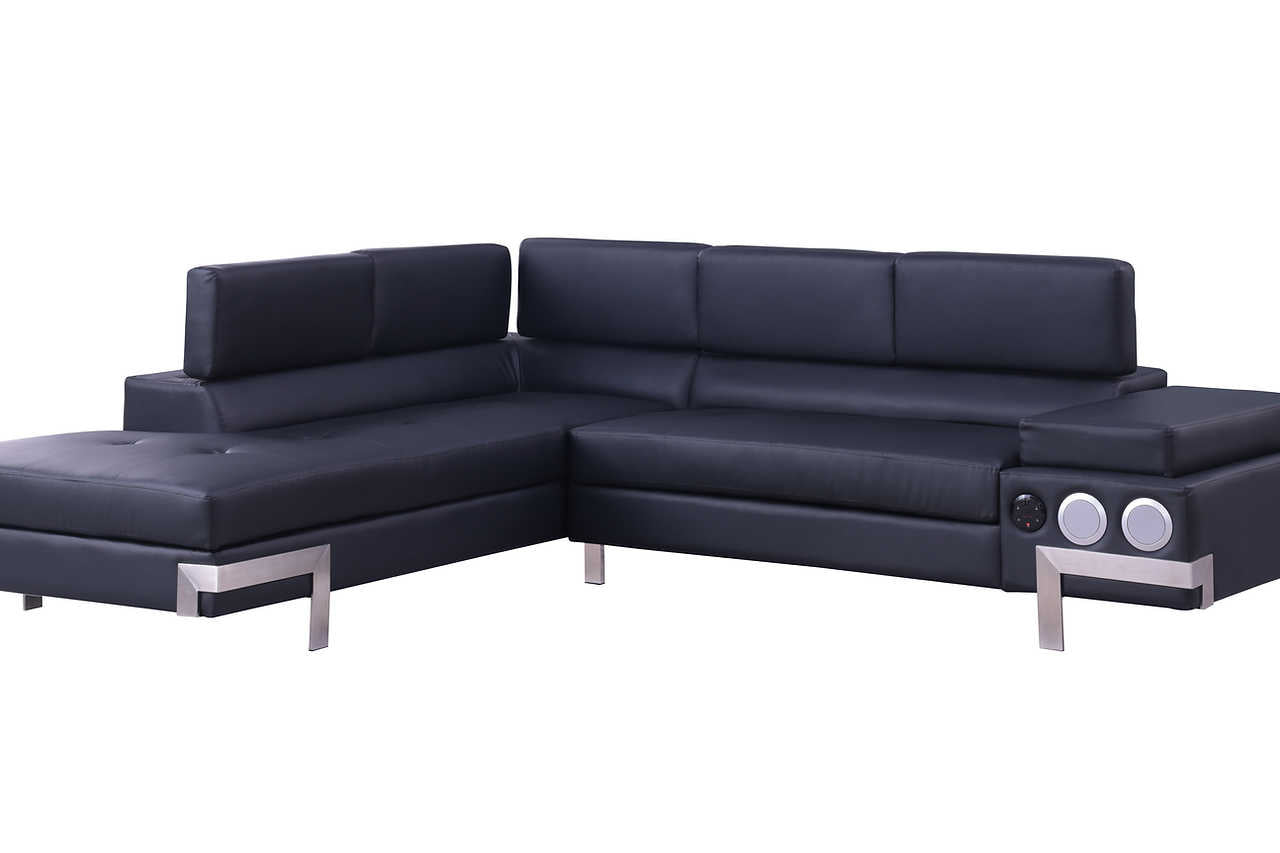 Close-up detail of LED lighting on Magic sectional sofa