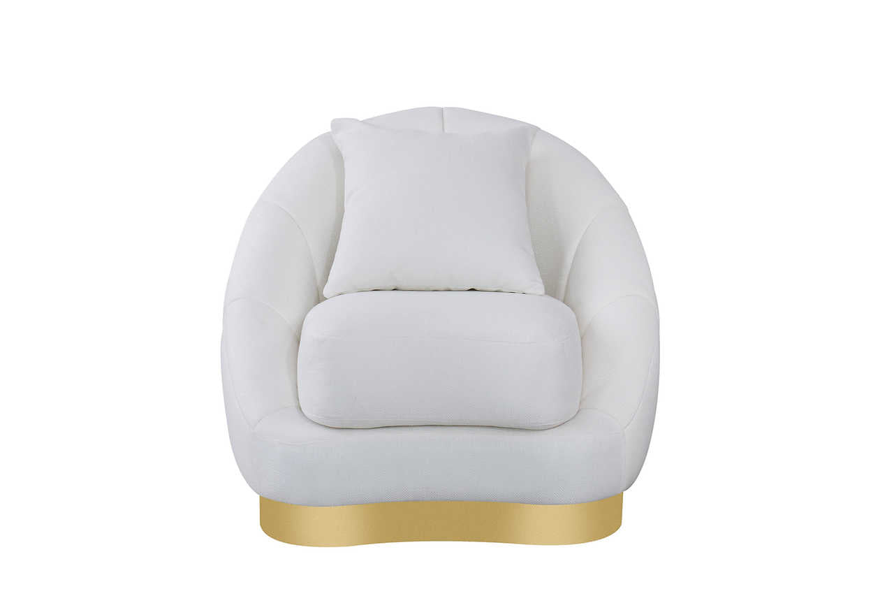 Olena Ivory Living Room Set seating area detail
