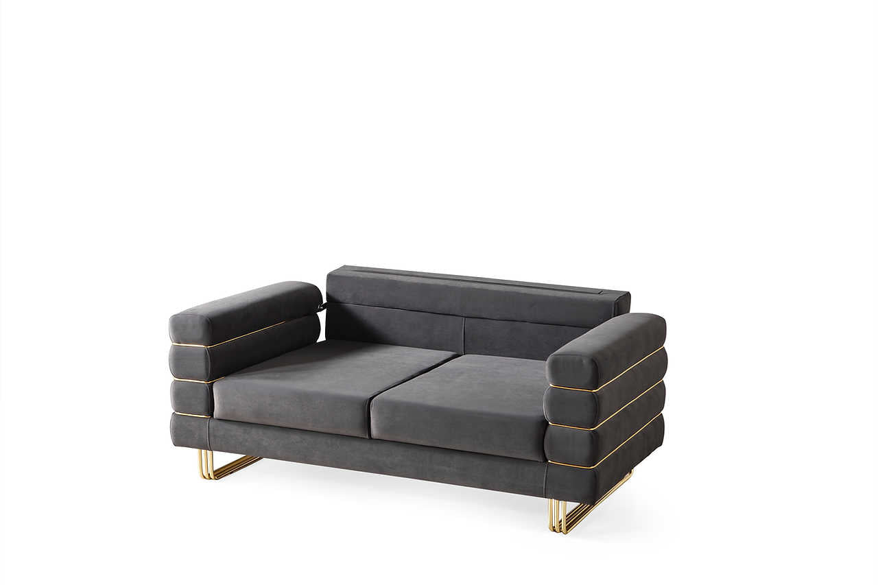 Side angle of Luma Grey Living Room Set