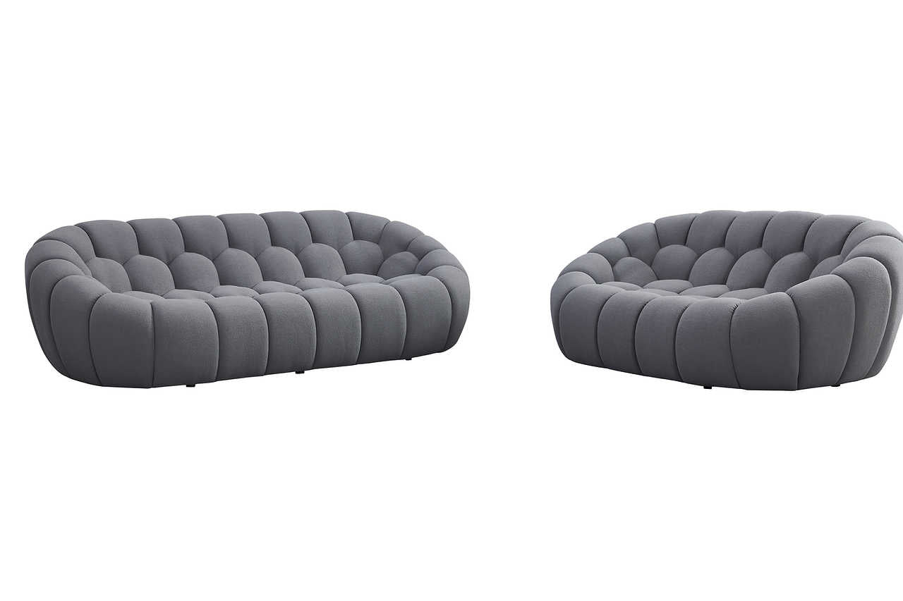 Close detail of loveseat stitching and fabric
