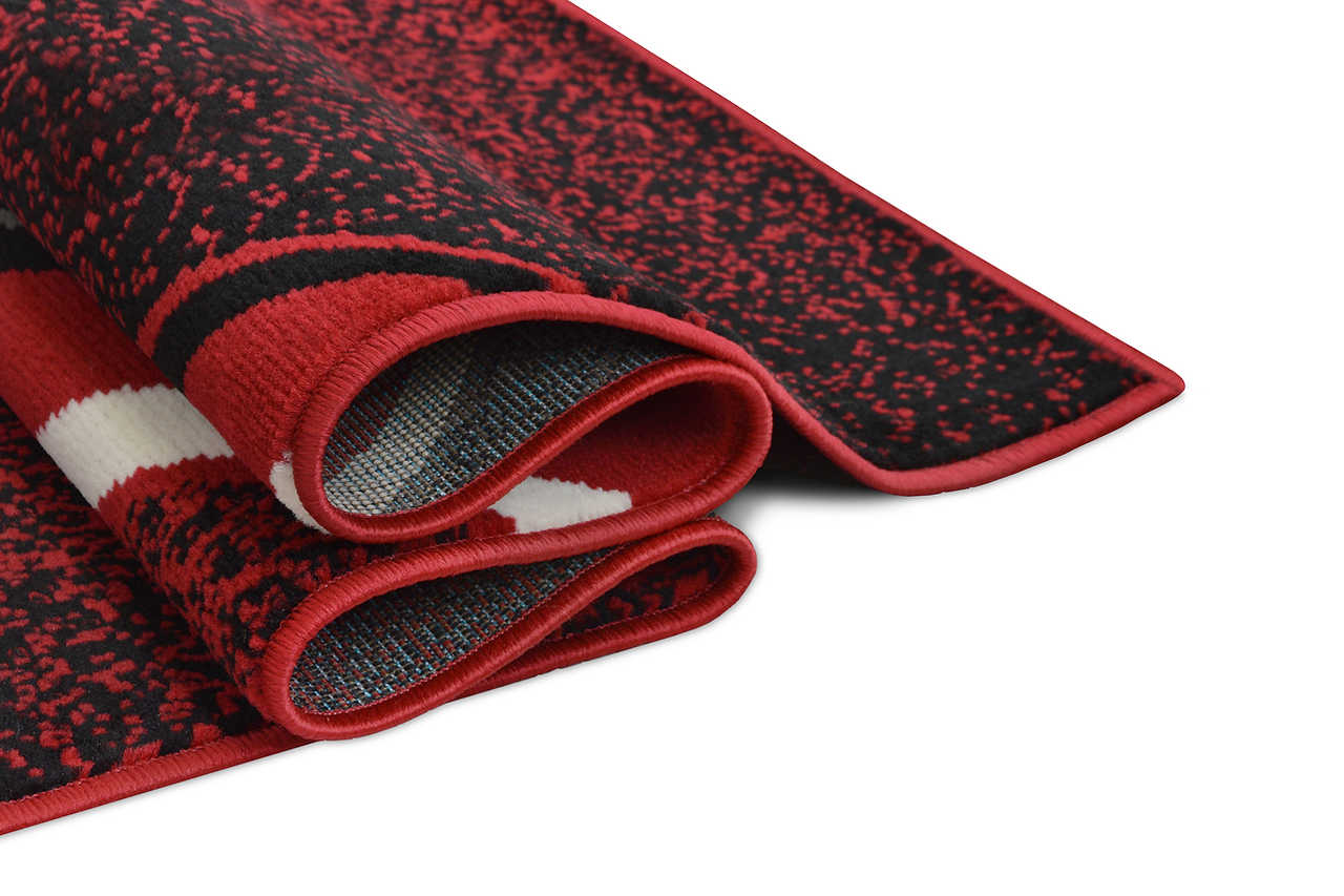 Contempo 42 Red area rug, top detail view