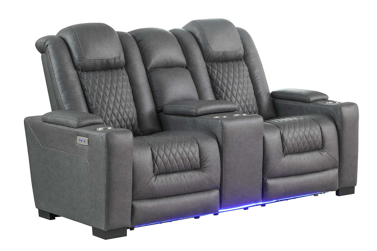 Storage console with wireless charger and USB ports