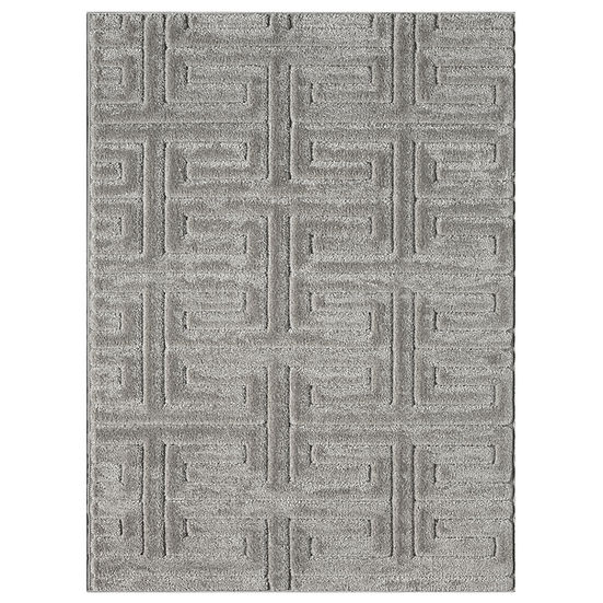 Skyler S622 Carbon 5x7 area rug flat lay