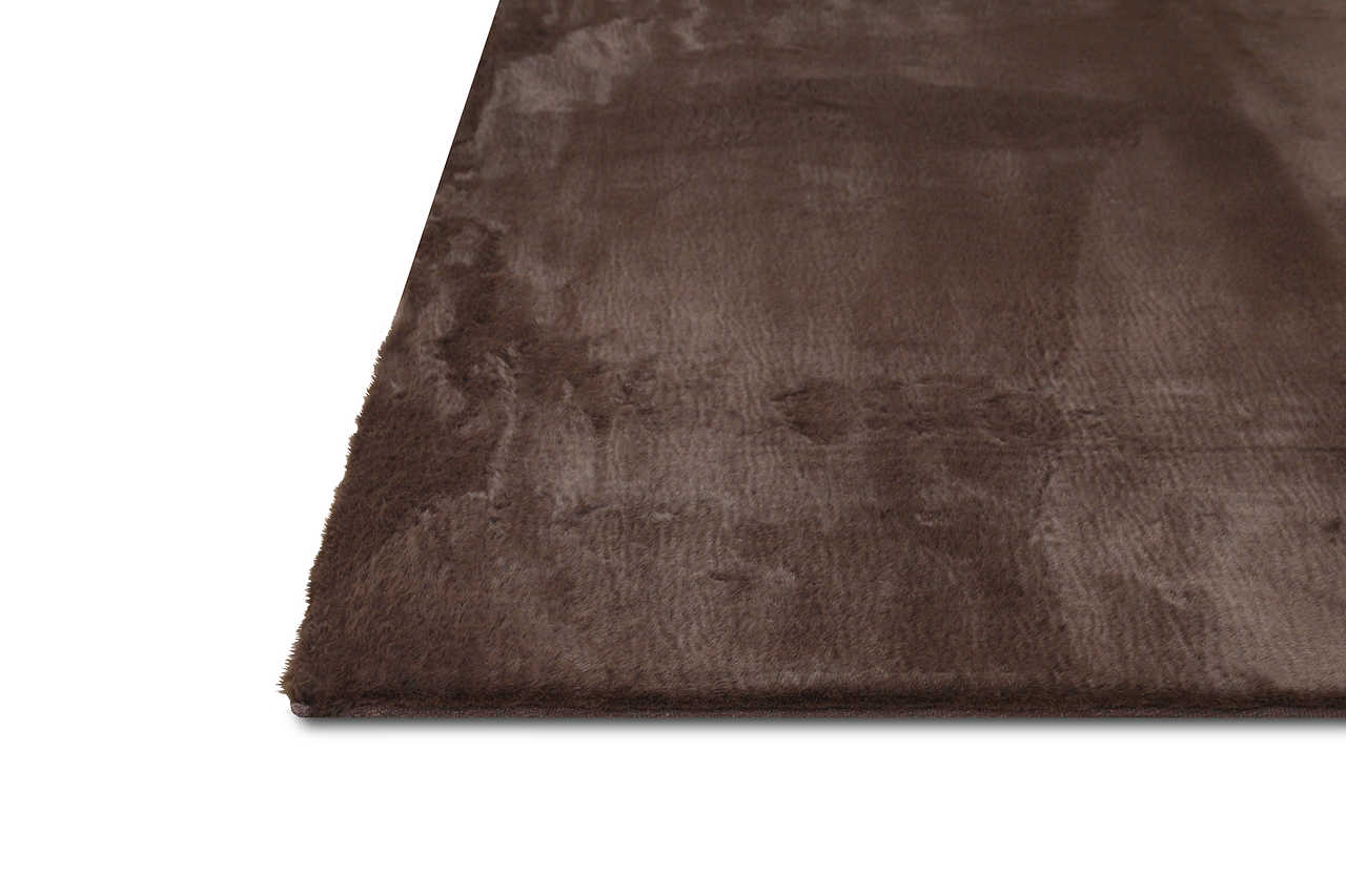 Rabbit Chocolate Brown area rug displayed in a room setting