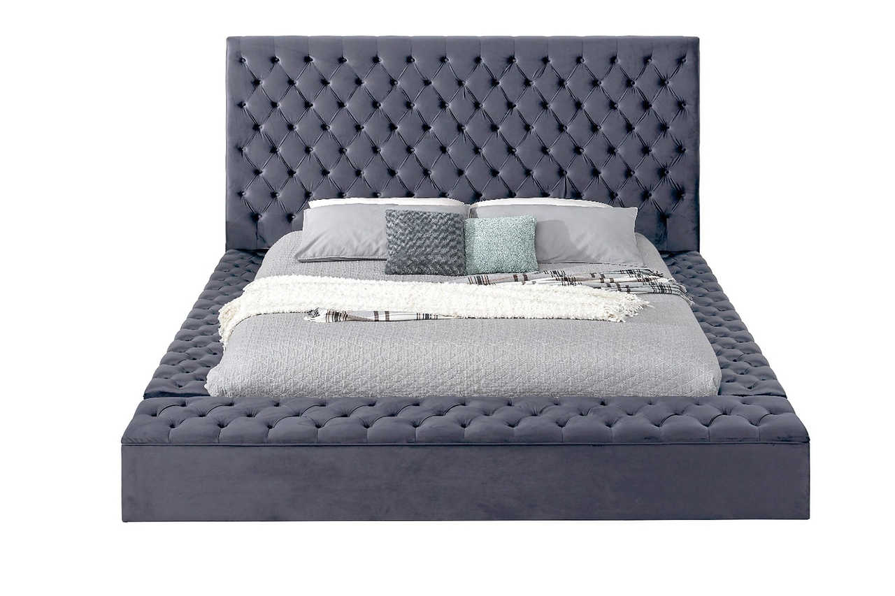 Built-in USB port and Bluetooth speaker detail on Catalina II bed