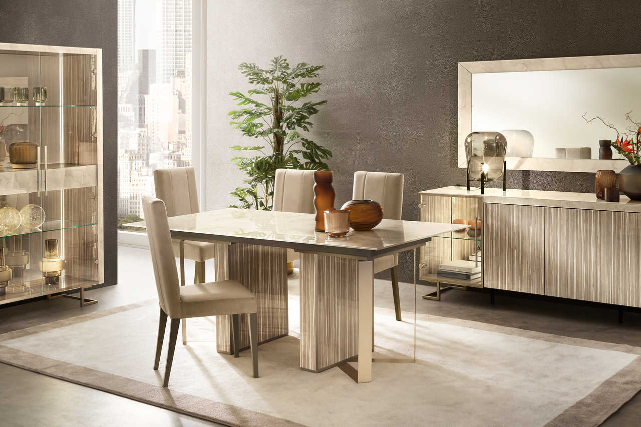 Close-up of cabinet door details from Luce Collection