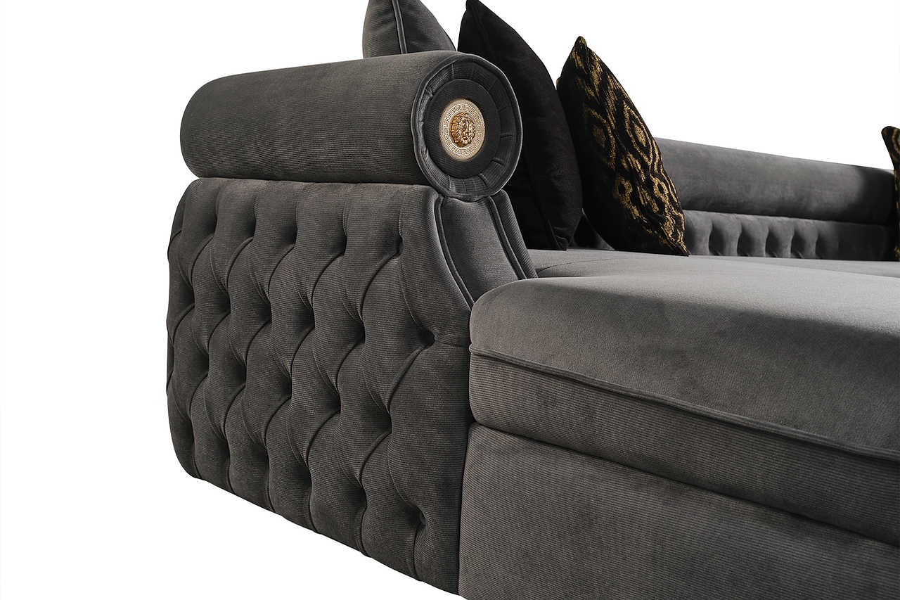 Another main view of Brooklyn Grey Sectional sofa