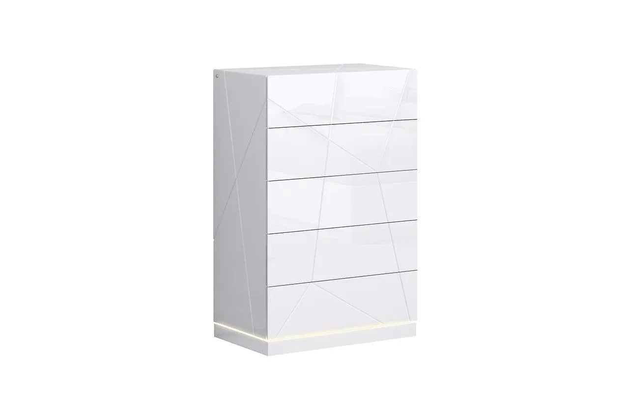 Modern Lea nightstand two drawer close-up