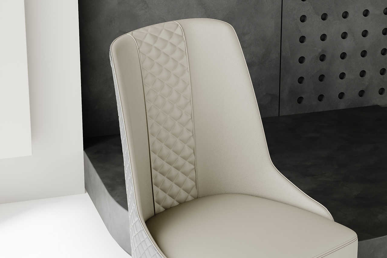 Top view of Myla sintered stone dining table