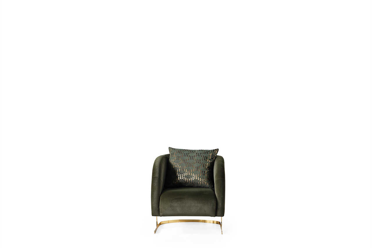 Luma Grey Armchair backrest detail