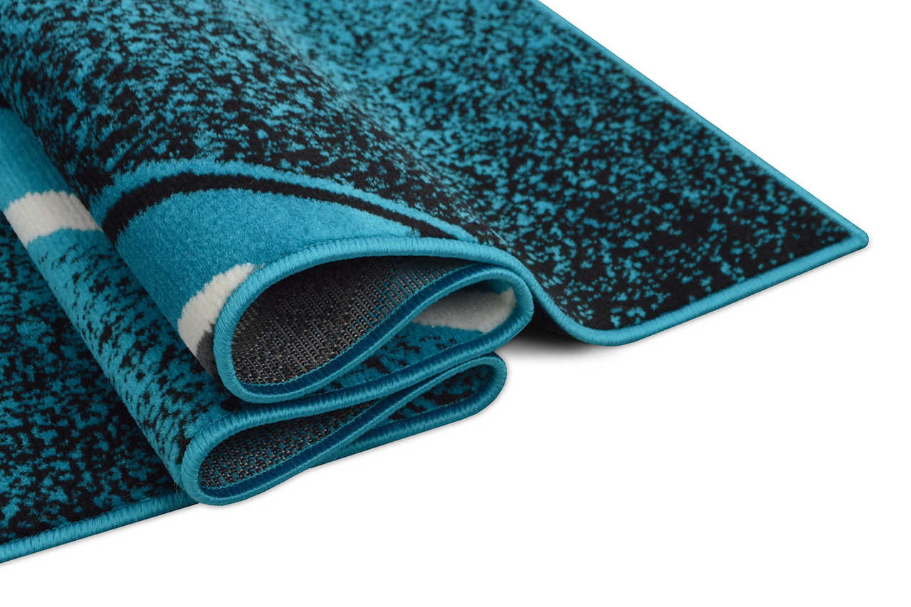 Close-up of turquoise pattern on Contempo 42 rug