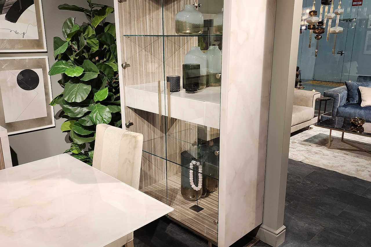 Back view of Luce 2-Door Dining Cabinet