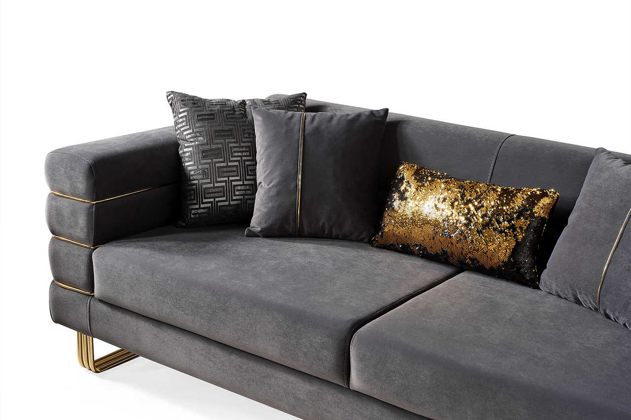 Luma Grey Armchair with natural light