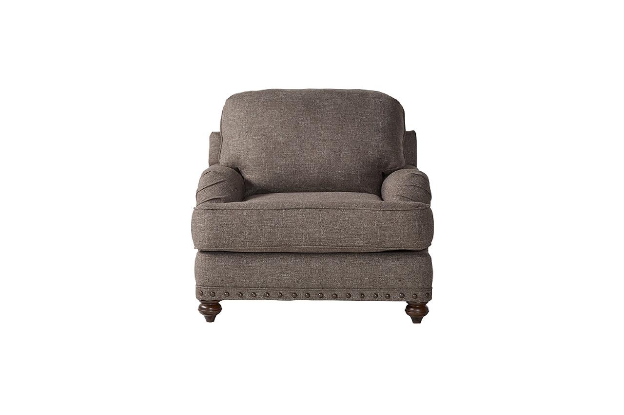 Phineas Driftwood Fabric Sofa full front view