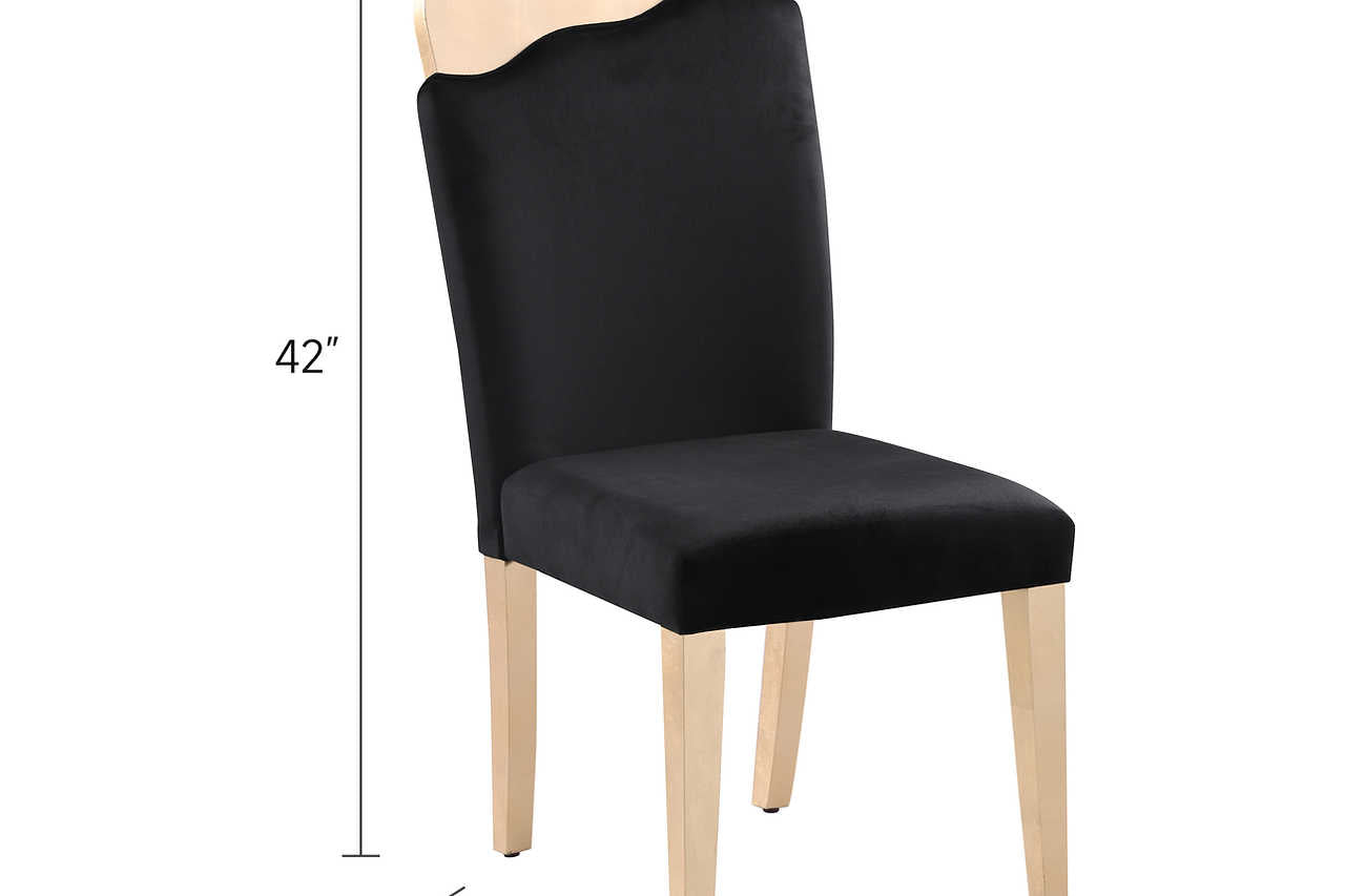 Detail of chair upholstered seat in Orion dining set