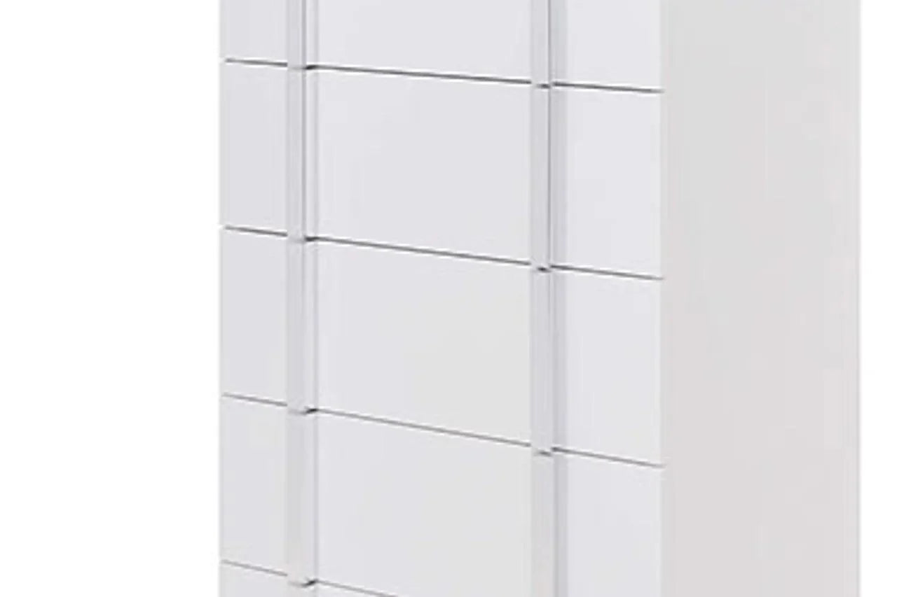 Antonella Chest in white high gloss lacquer, front view