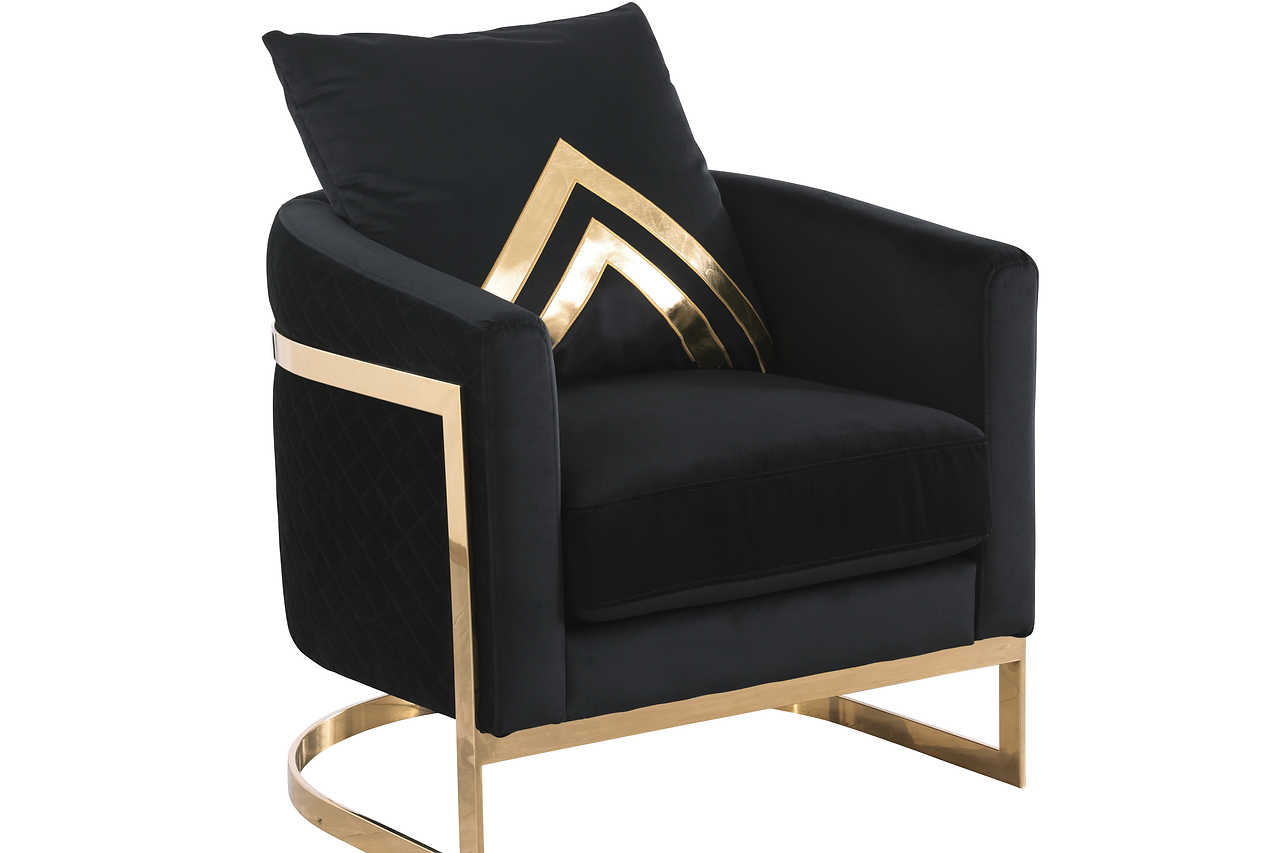 Close-up detail of black velvet upholstery on Vista Bonita furniture