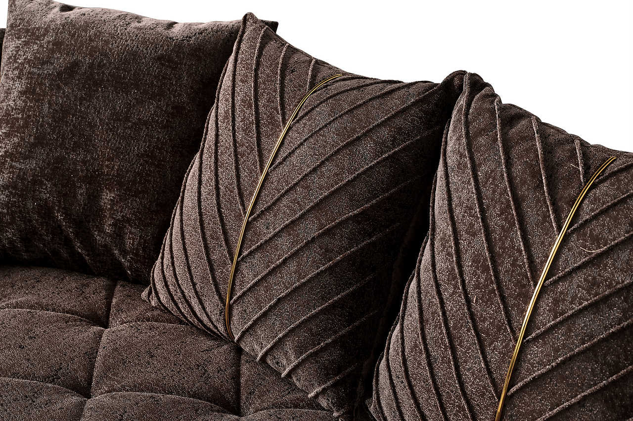 Elit Brown Chair fabric texture close-up
