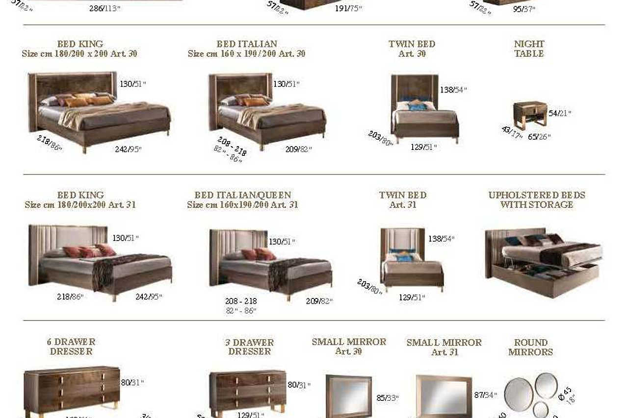Essenza Bedroom set full overview with bed and nightstands