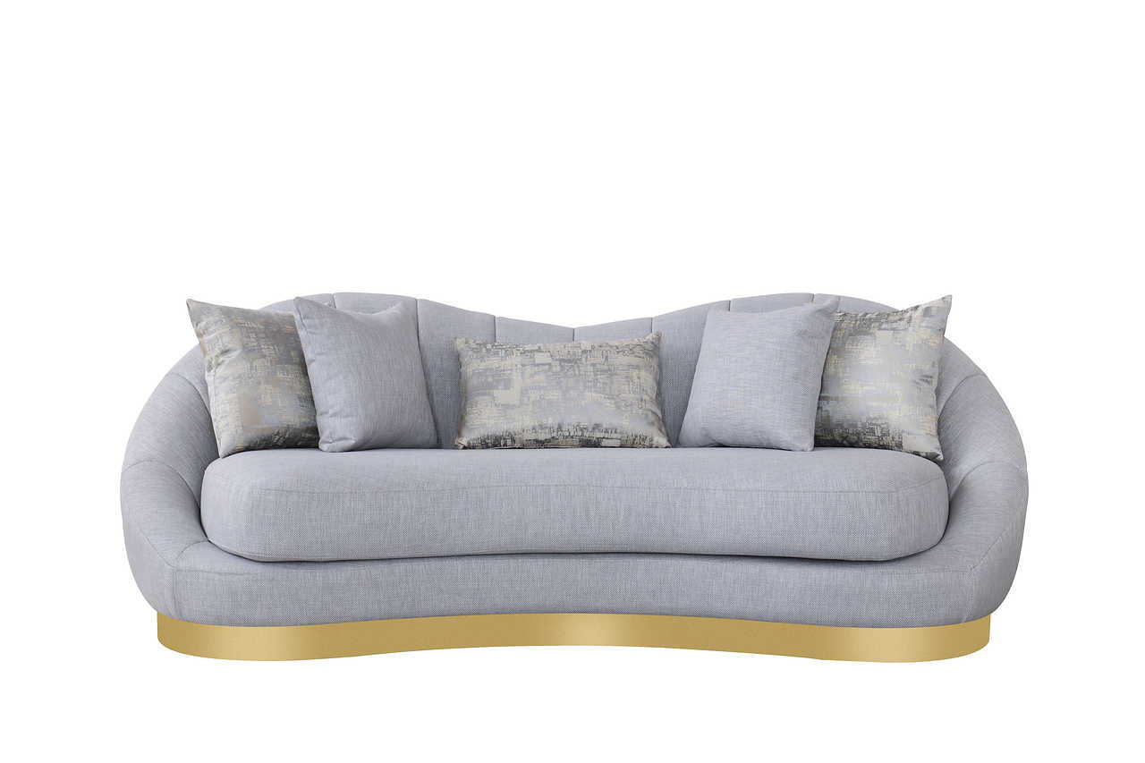Olena Dove Grey sofa and loveseat set main angle