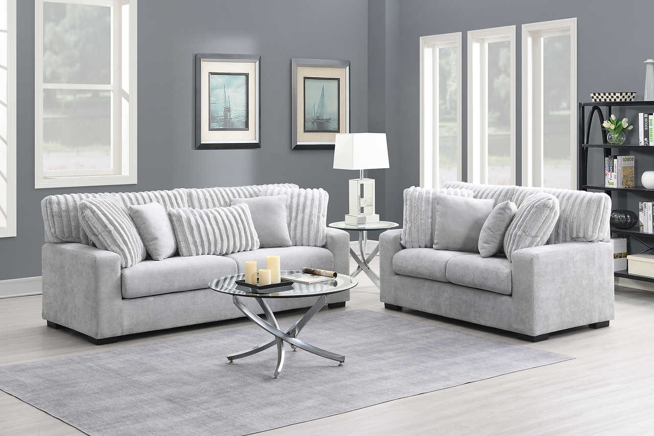 Tarra Collection gray chair overall angle