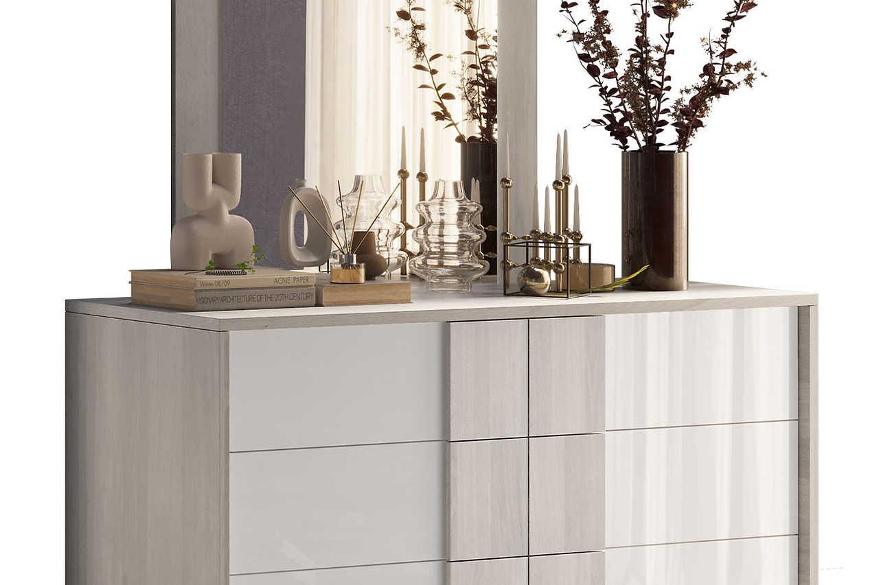 Top view of Tower White 5-drawer chest