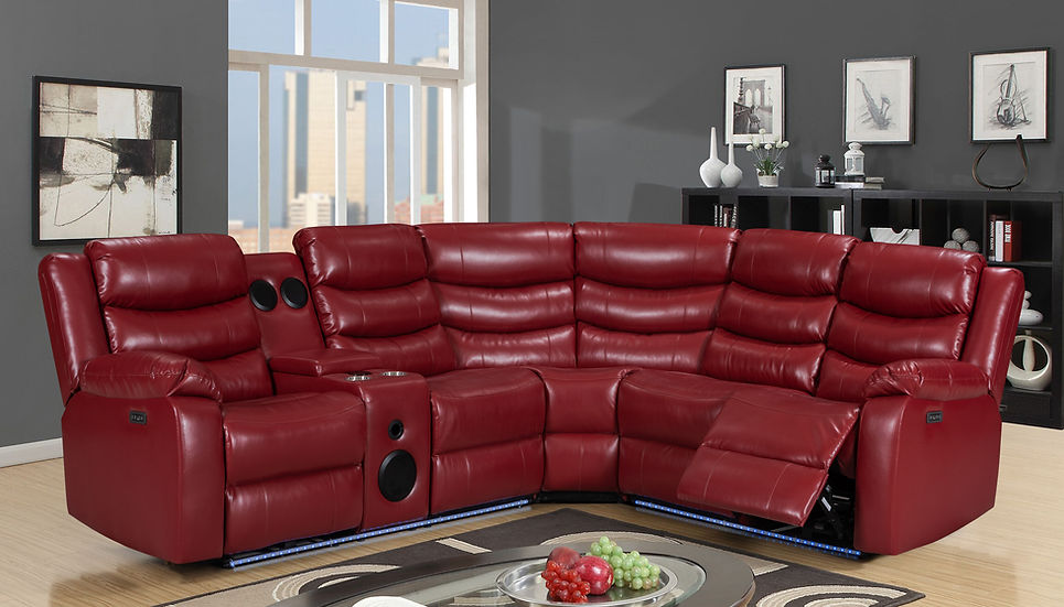 Turbo Red Power Reclining Sectional