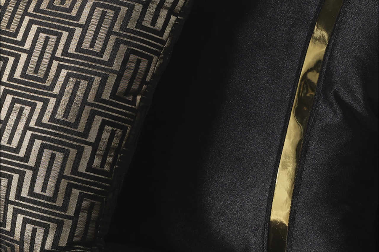 Top view of Luma Black Chair showing seat shape