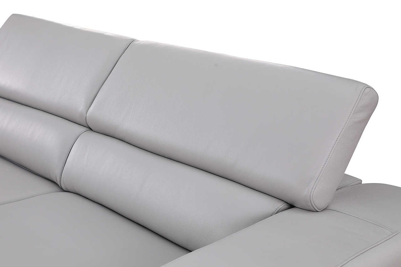 Detailed texture of Pella Light Grey Leather sectional leather match
