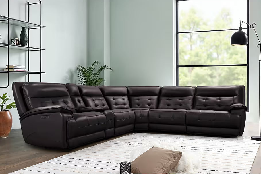 Starlight sectional adjustable power headrest close-up