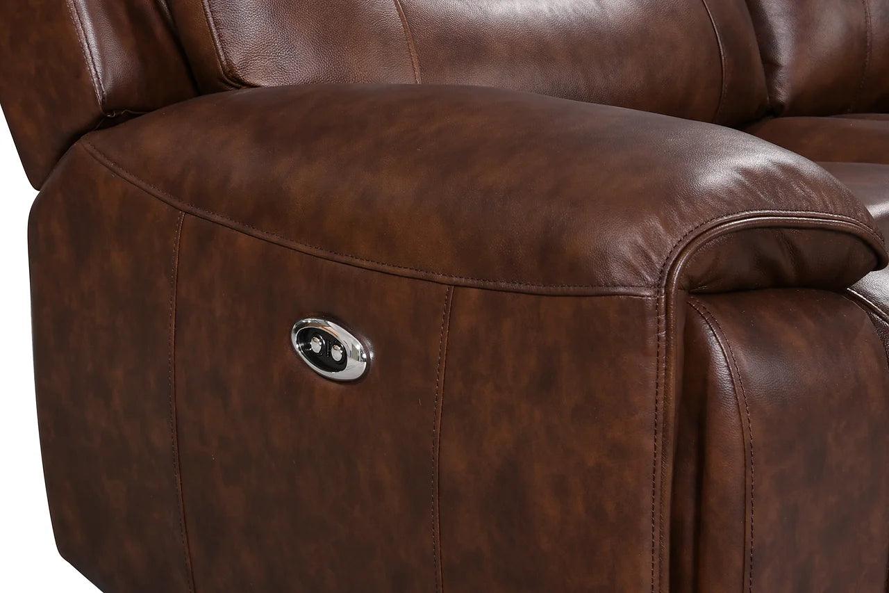 Recliner in upright position