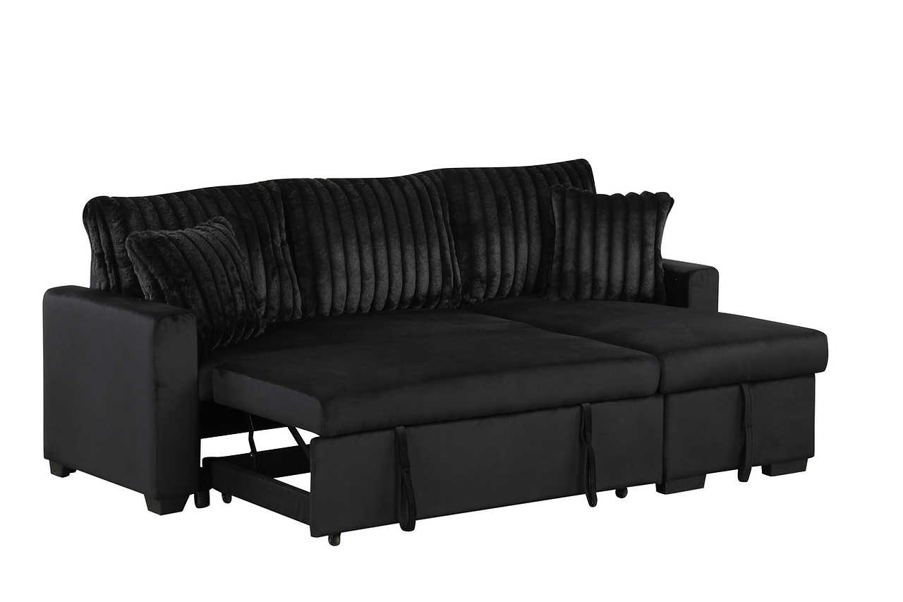 close-up detail of Nori sectional sofa fabric and stitching