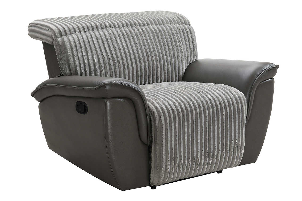 Grey sofa seat cushion detail