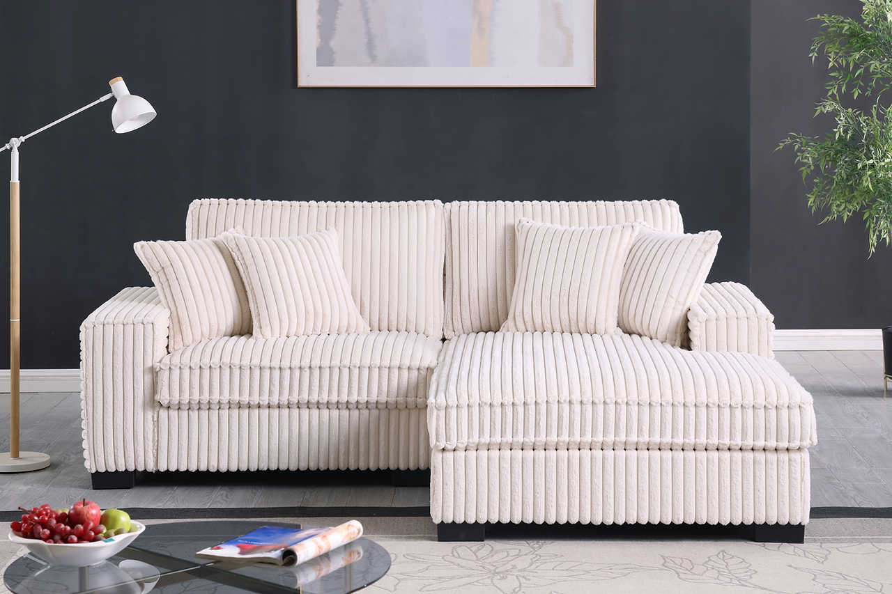 alternate main view of cream sectional sofa