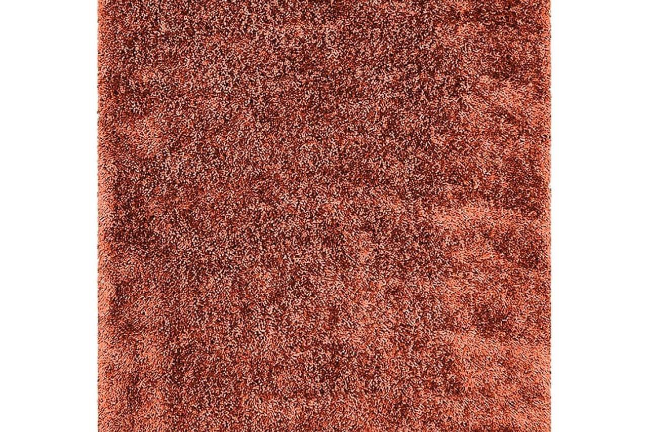 Afro Shag Rust 5x7 Art Silk Shine Rug displayed flat on floor