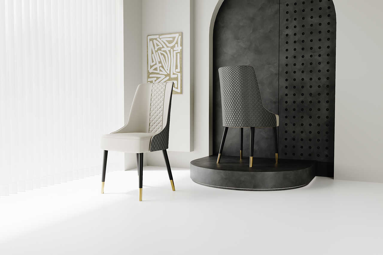 Jewel Table with Rani Chair variant option in room