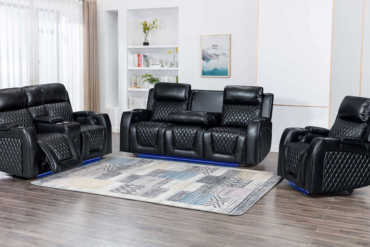 Bluetooth speaker integrated in Lex Power Reclining Sofa
